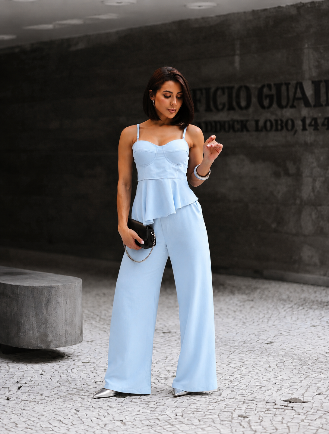Conjunto Celeste Blue