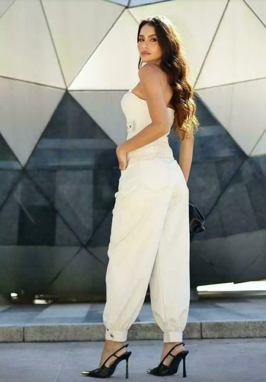 Conjunto Corset + Calça Off White